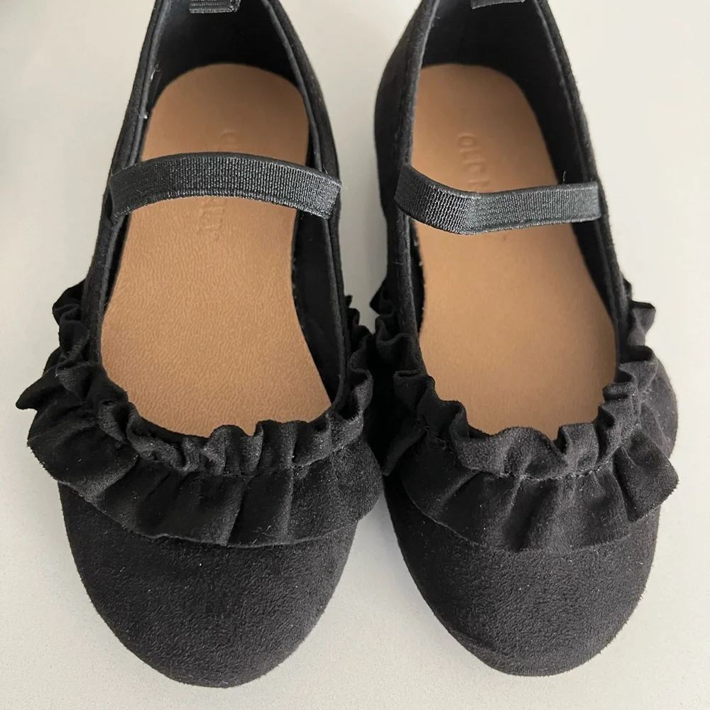 Baby girl boots and black suede dress shoes